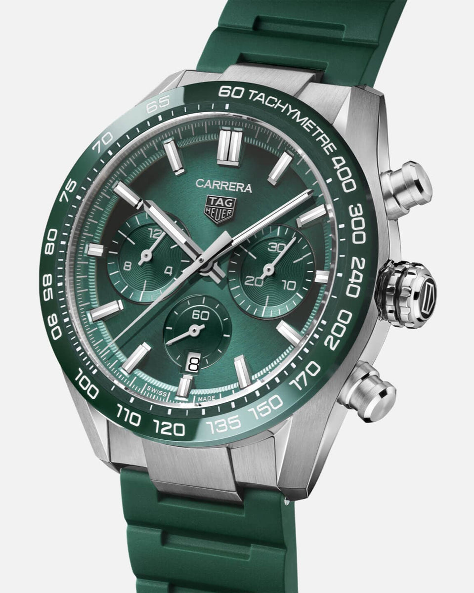 TAG Heuer Carrera Cronógrafo Esfera verde 44