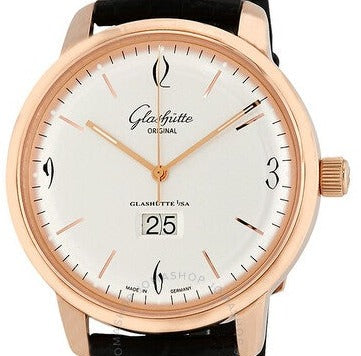 Glashutte Vintage Sixties Panorama Date Silver dial Mens watch 42 2-39-47-01-01-04