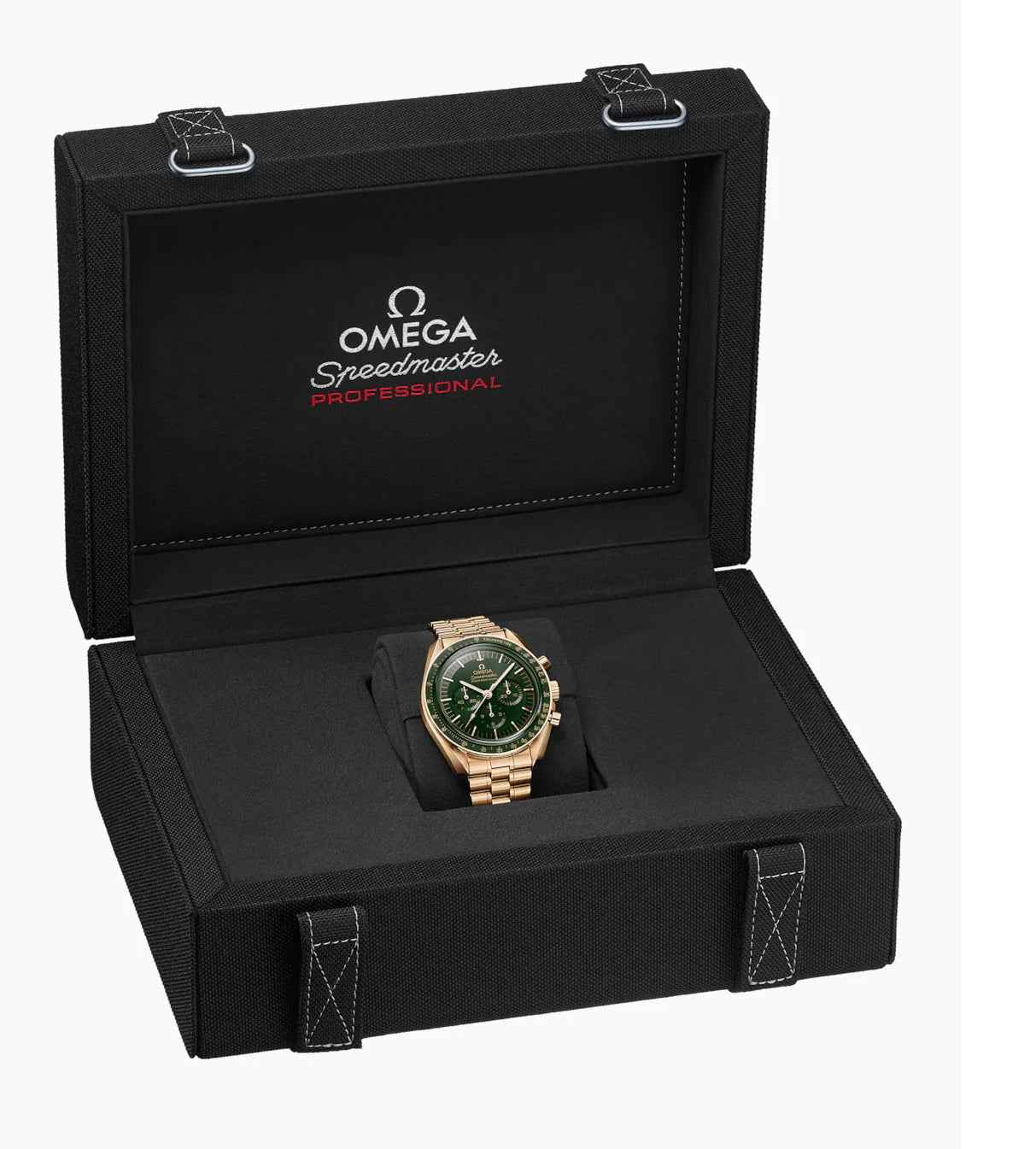 Omega Speedmaster Moonwatch 18k gold with green dial  310.60.42.50.10.001