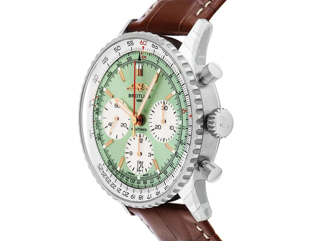 Breitling Navitimer B01 Chronograph Mint green dial 41mm AB0139211L1P1