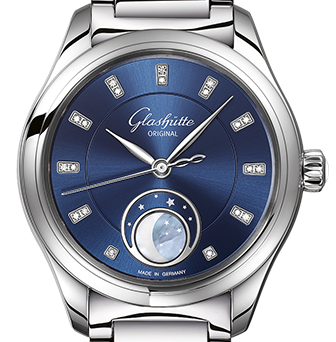 Glashutte Serenade Luna Blue dial 32.5mm 1-35-14-03-02-14