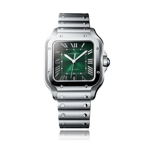 Cartier Santos Green | Green Dial Cartier Santos Watch | Harley's Time