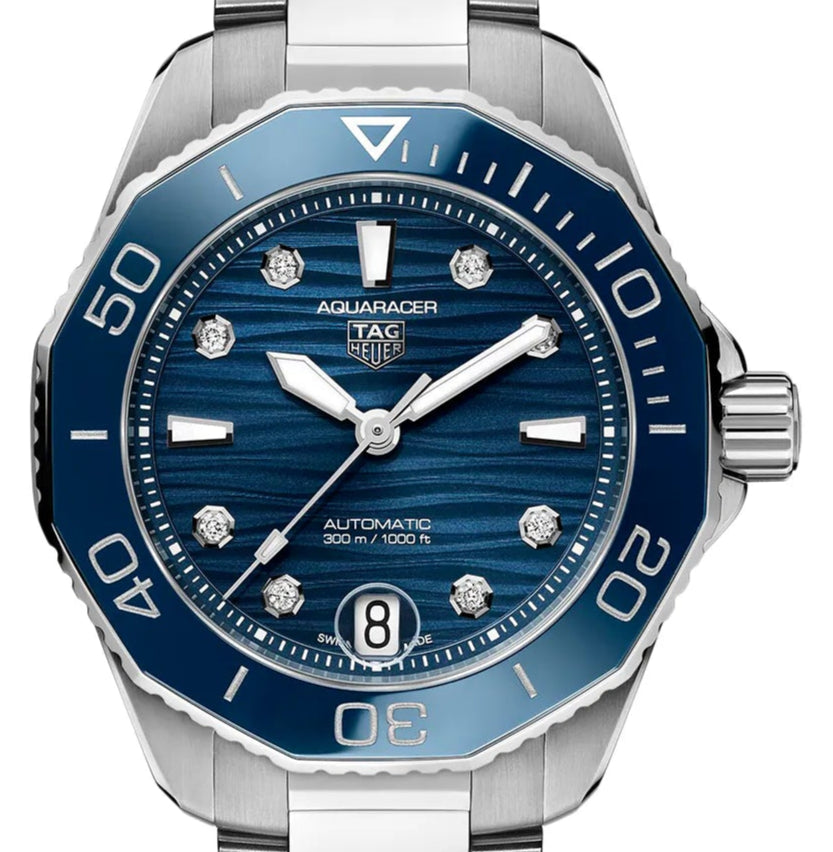 TAG Heuer Aquaracer  300 Date Blue diamond dial 36mm WBP231B.BA0618