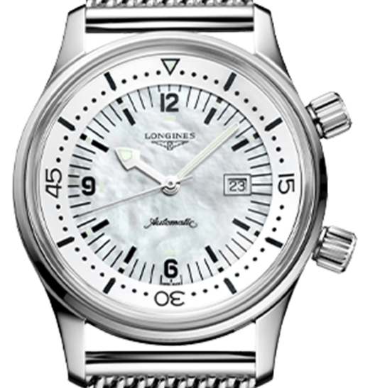 Longines Legend Diver Watch Automatic MOP dial 36mm L3.374.4.80.6