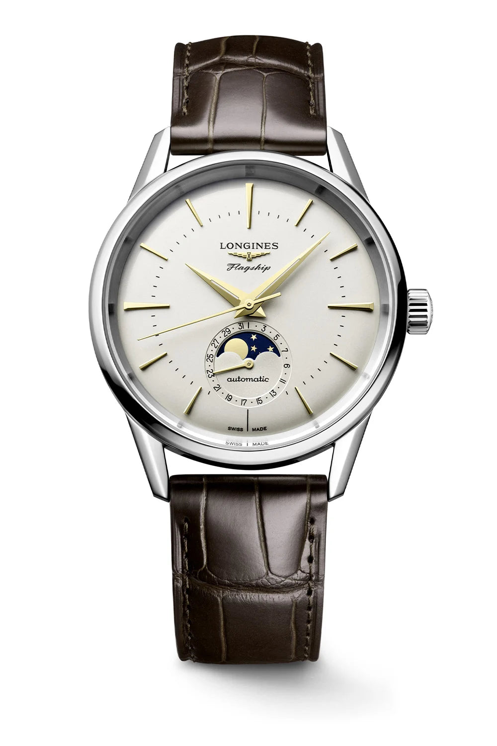 Longines Heritage Moonphase Automatic Silver dial 35.8 mm L4.815.4.72.2