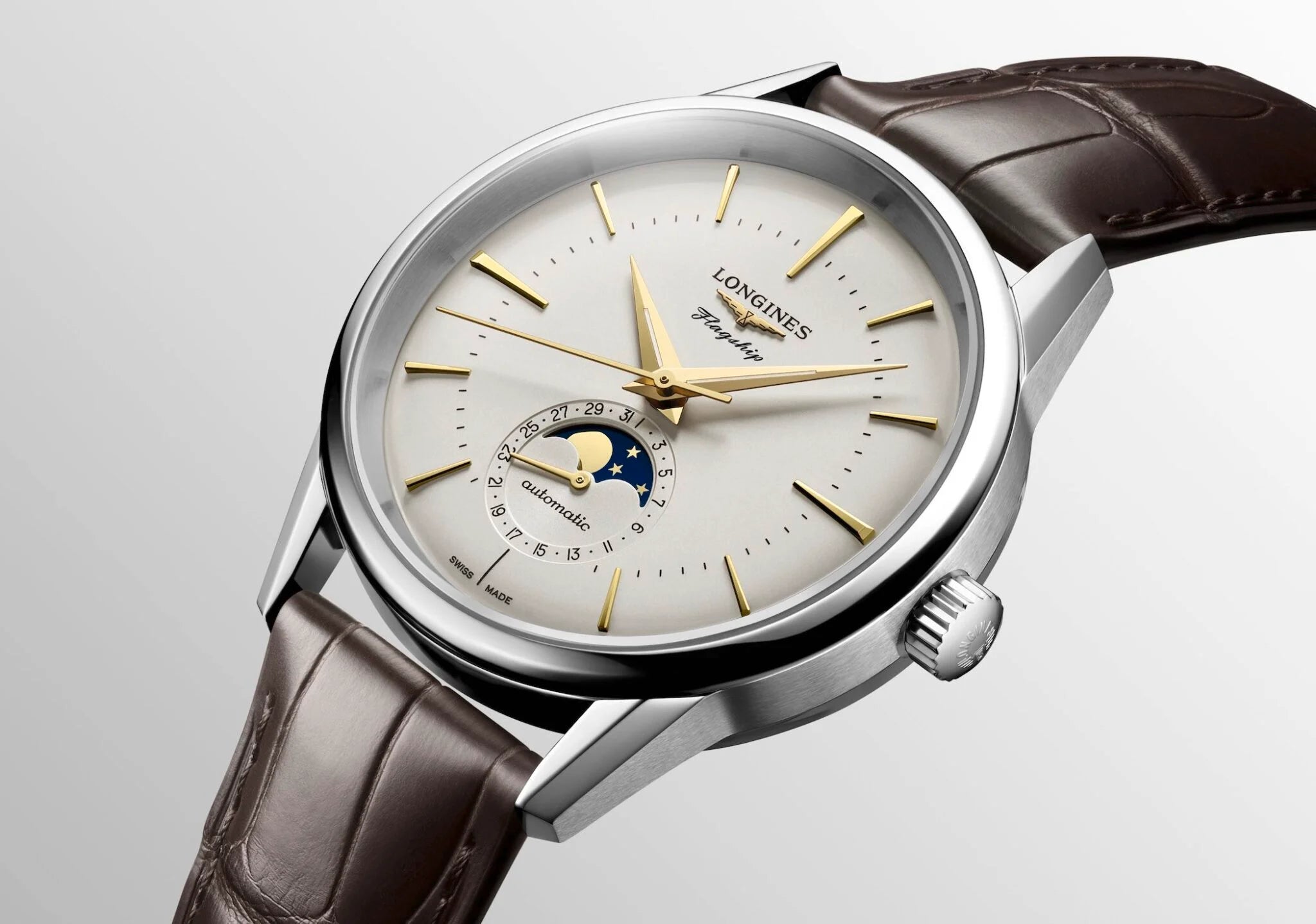 Longines Heritage Moonphase Automatic Silver dial 35.8 mm L4.815.4.72.2