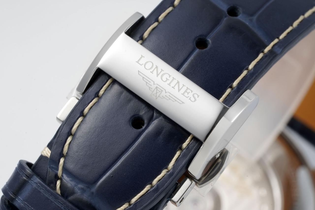 Reloj para hombre Longines Master Collection con esfera azul y correa de cuero azul 40 L2.909.4.92.0