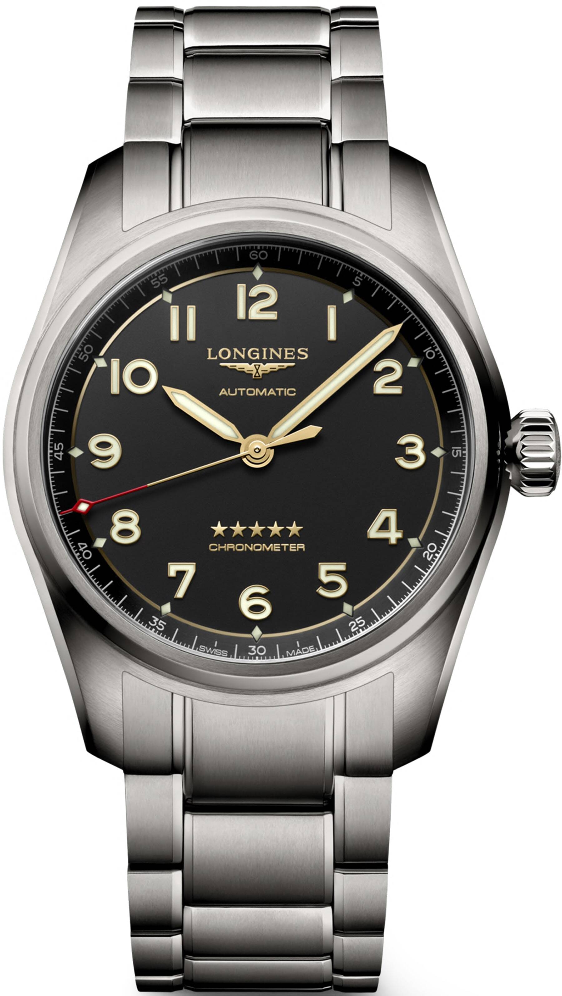 Longines Spirit Automatic Chronometer Titanium Black dial 40 L3.810.1.53.6