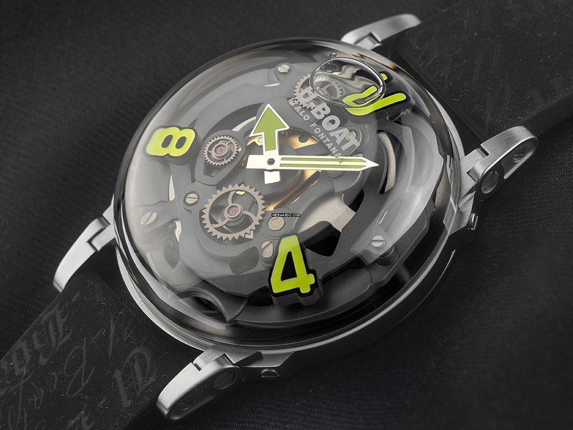 U-Boat U-65 44mm Ss Green dial Black rubber strap 3350