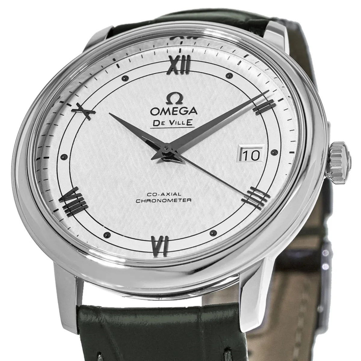 Omega De Ville Prestige Co-axial Reloj para hombre con esfera plateada 39,5 mm 424.13.40.20.02.006