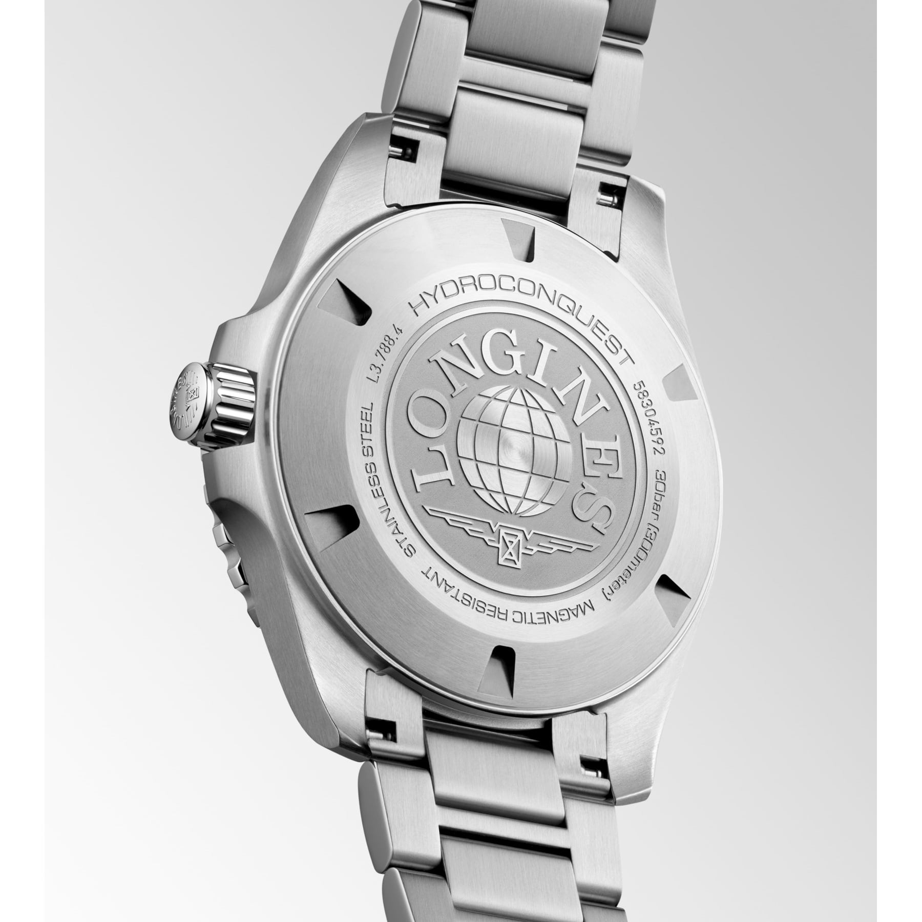 Longines Hydroconquest Black dial 42mm L3.788.4.56.6 Bracelet – HT llc