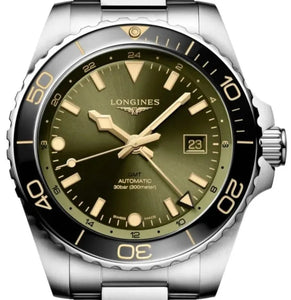 Longines Hydroconquest Gmt Green dial 43mm L3.890.4.06.6