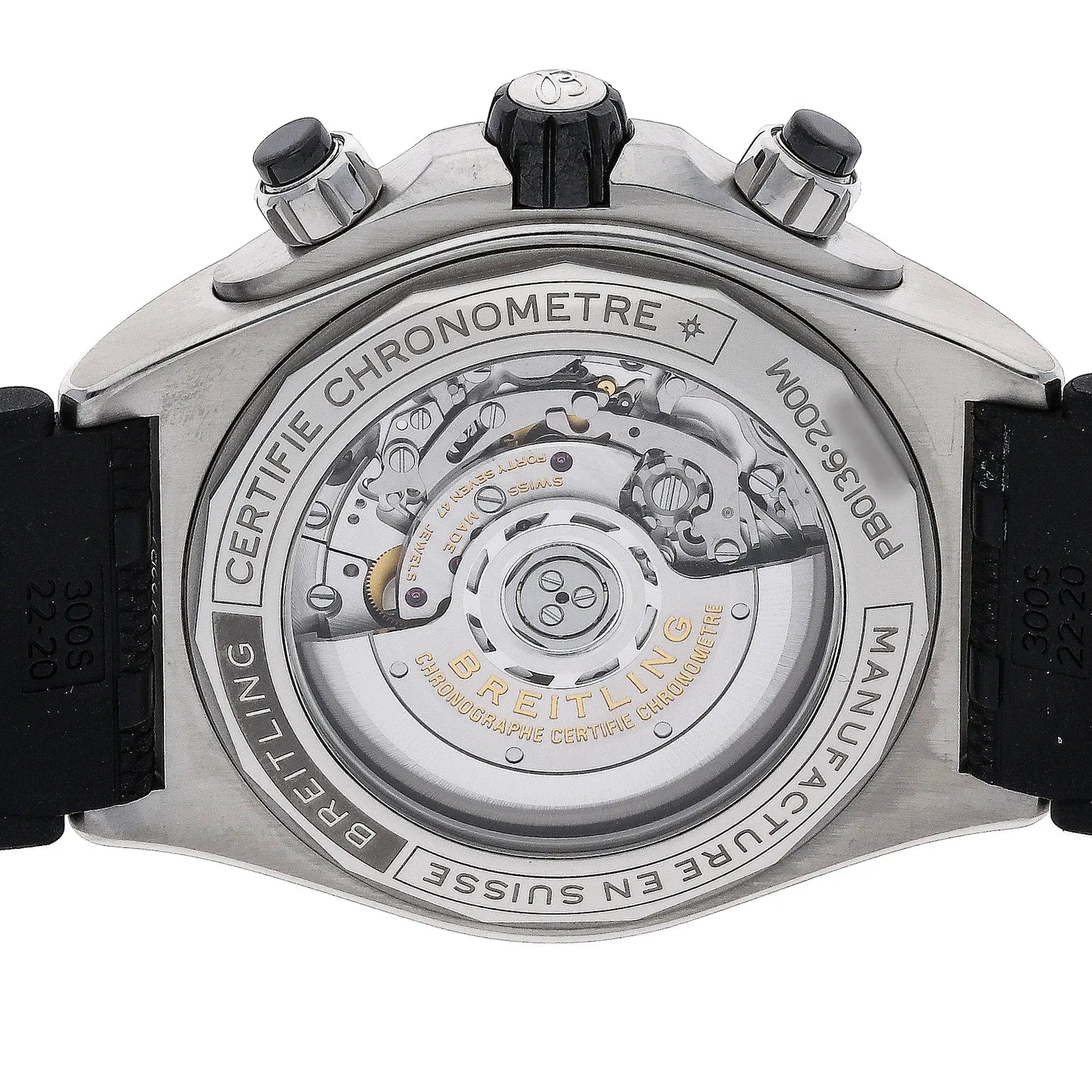 Breitling Chronomat Ice Blue 44mm Rubber Strap Ref#PB0136251C1S1