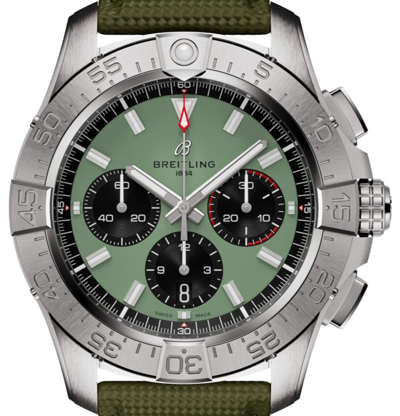 Breitling Avenger B01 Chronograph Mint green dial 44mm AB0147101L1X1