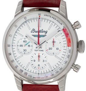 Breitling Top Time B01 Ford Thunderbird White Leather strap 41 AB01766A1A1X1