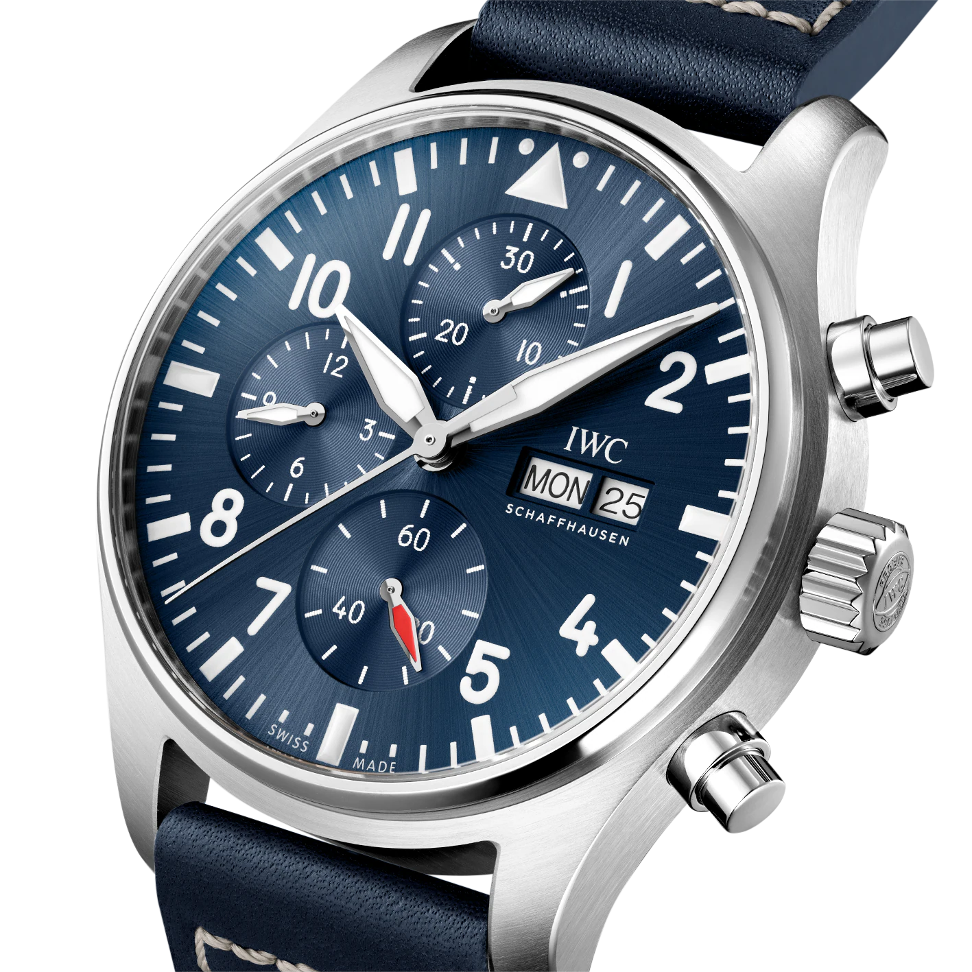 IWC Chronograph Pilot's Petite reloj para hombre con esfera azul limitada 43 IW378003