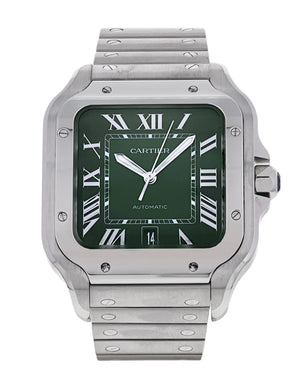 Cartier Santos Green | Green Dial Cartier Santos Watch | Harley's Time