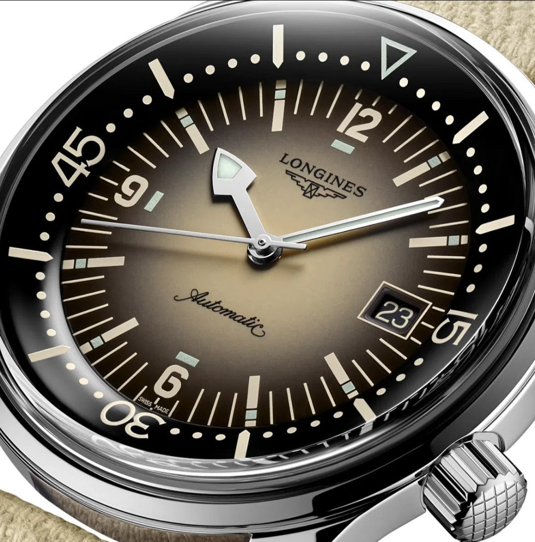 Longines Legend Diver Biege 42mm | Swiss Luxury Watch | Harley's Time