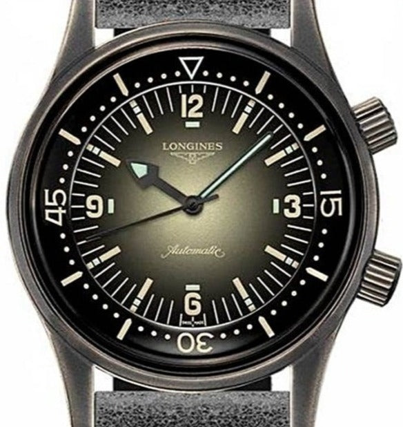 Longines Heritage Legend Diver Reloj para hombre con esfera verde 42 L3.774.2.58.2