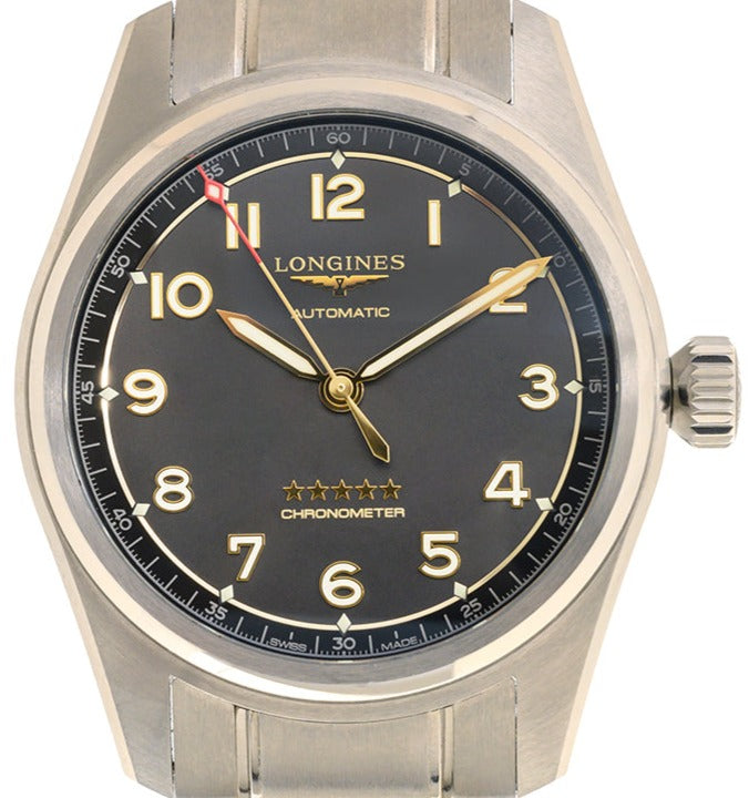 Longines Spirit Automatic Chronometer Titanium Black dial 40 L3.810.1.53.6