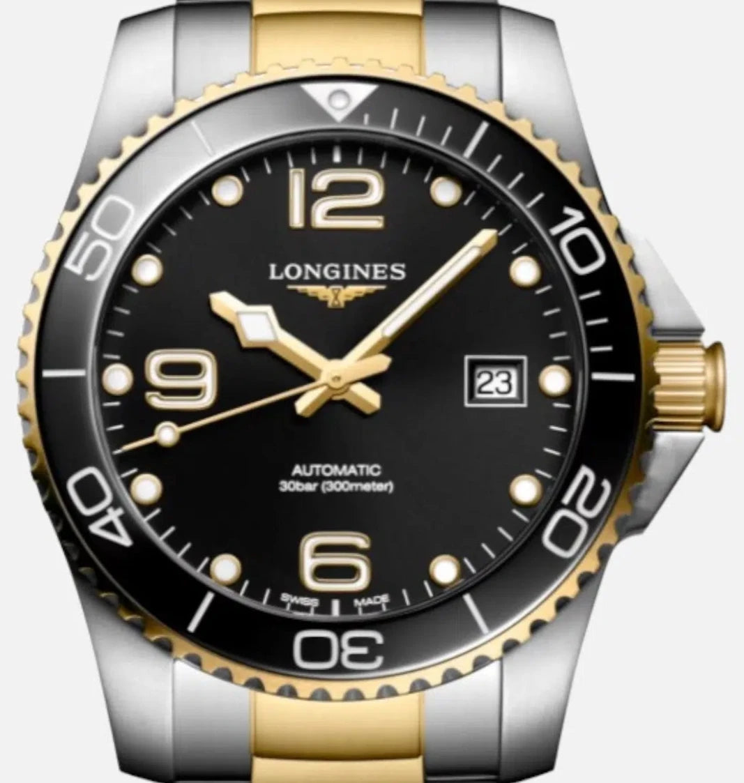 Longines Hydroconquest Steel / yellow PVD 41mm L3.781.3.56.7