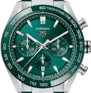 TAG Heuer Carrera Chronograph Green dial 44 CBN2A1N.FT6238