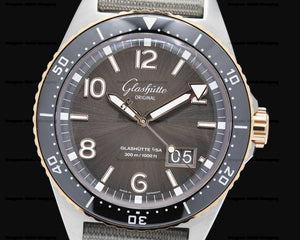 Glashutte Seaq Panorama Date Grey dial Mens watch 43mm1-36-13-04-91-34