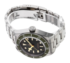 Tudor Black Bay Green Harrods Steel Bracelet Nato Strap Mens watch 41 79230G
