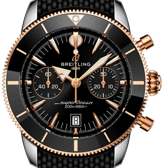 Breitling Ocean Culture Series B01 Chronograph Blk/Gold bezel 42mm UB0156H11B1S1