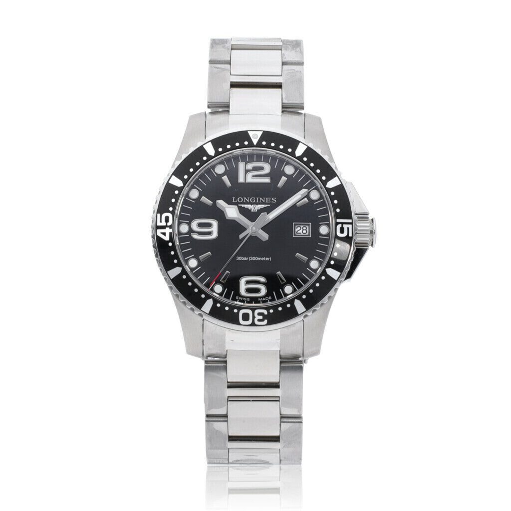 Longines Hydroconquest Black dial 39mm L3.730.4.56.6