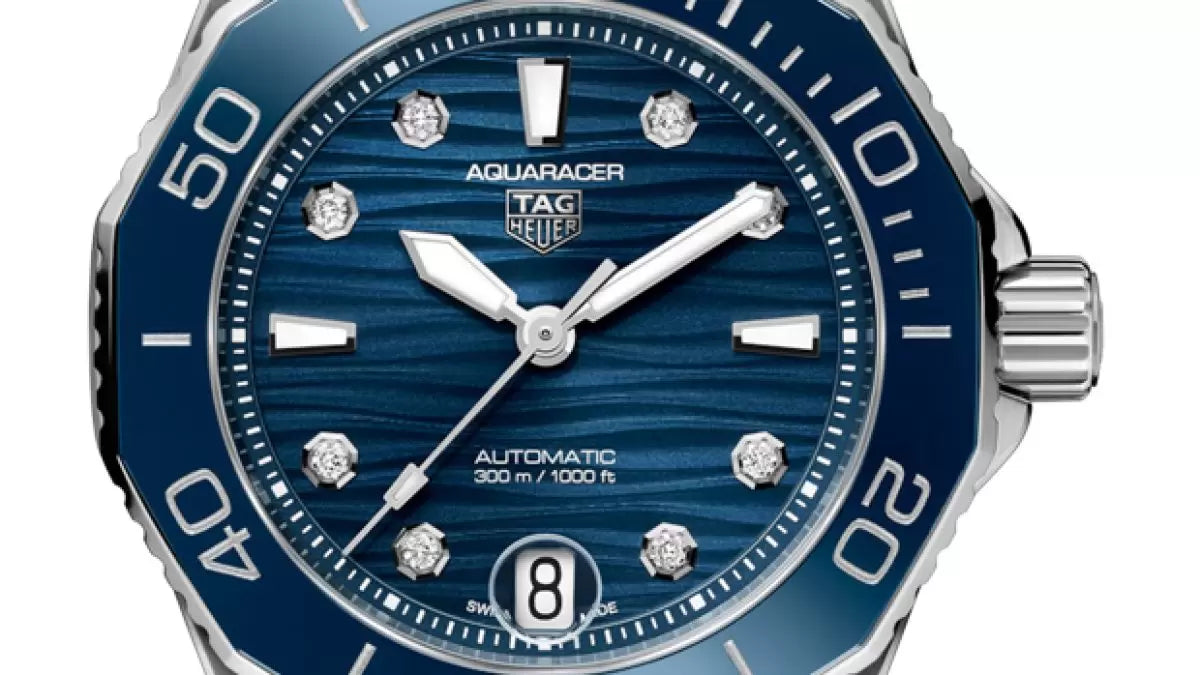 TAG Heuer Aquaracer  300 Date Blue diamond dial 36mm WBP231B.BA0618