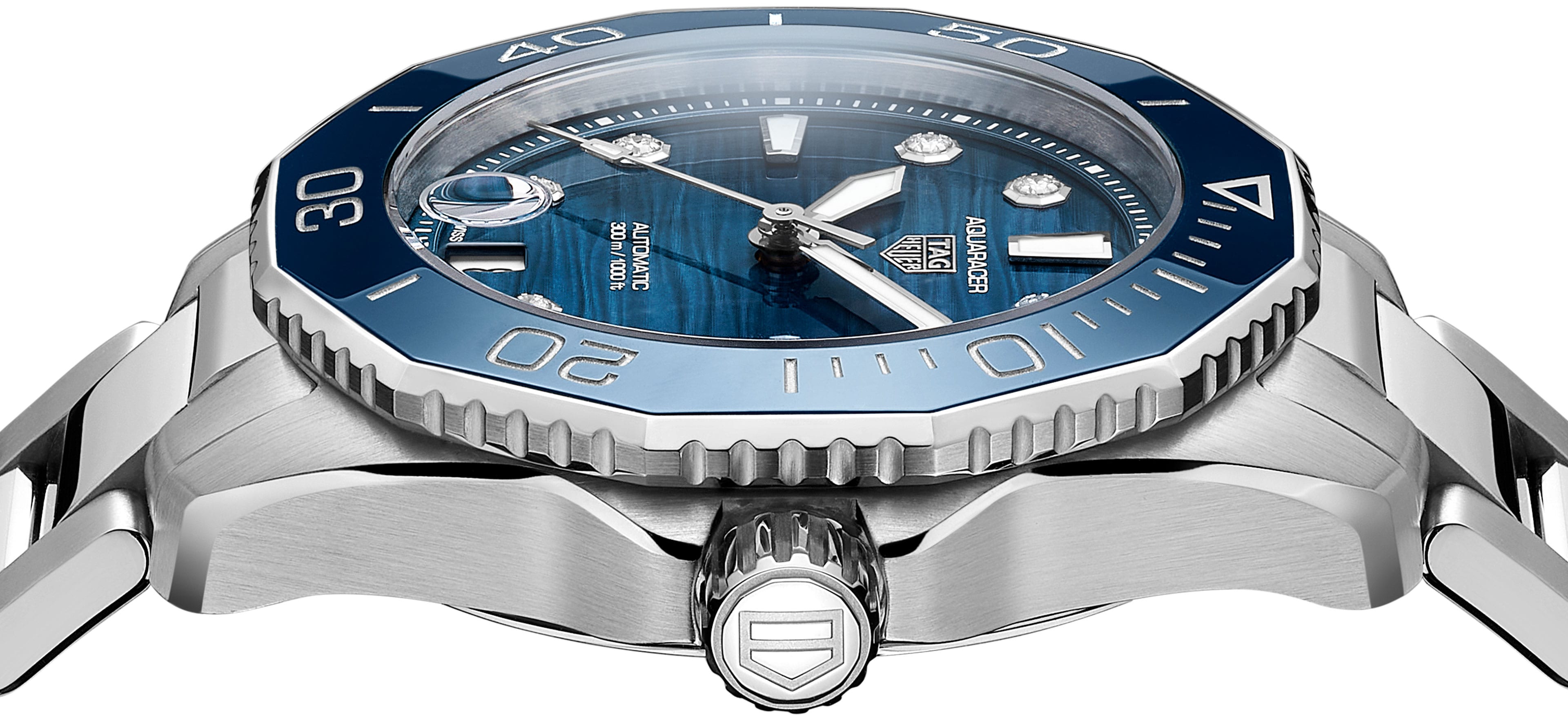 TAG Heuer Aquaracer  300 Date Blue diamond dial 36mm WBP231B.BA0618