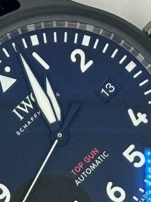 IWC 飞行员手表自动 Top Gun 黑色表盘男士手表 41 IW326906