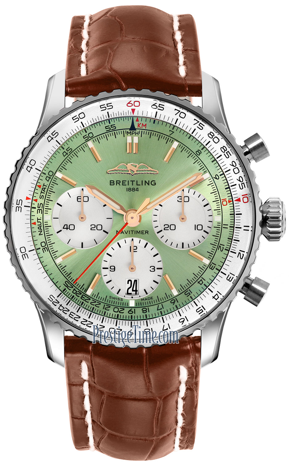 Breitling Navitimer B01 Chronograph Mint green dial 41mm AB0139211L1P1