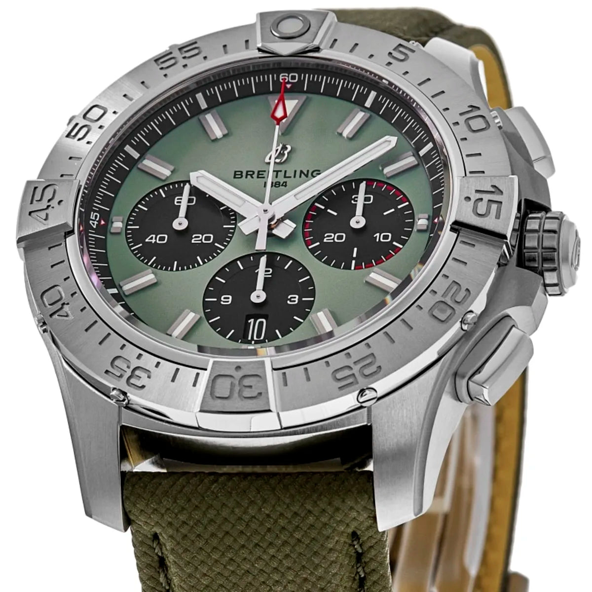 Breitling Avenger B01 Chronograph Mint green dial 44mm AB0147101L1X1