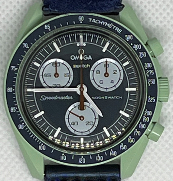 USED OMEGA Moon Swatch SO33G100 Band Size 21cm Watch #2214