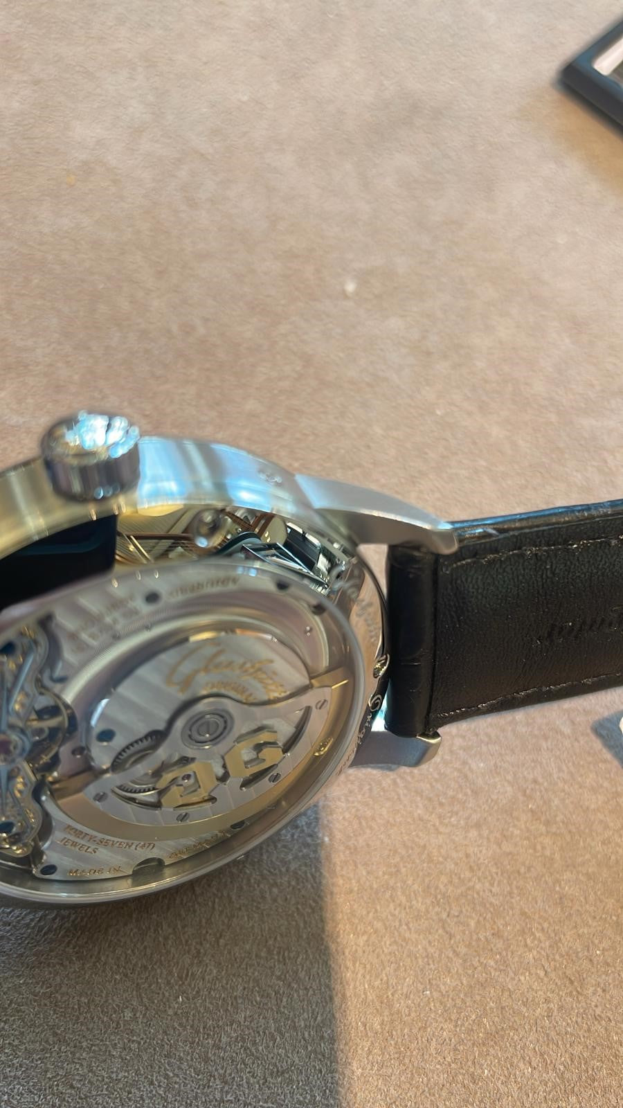 Glashutte Original Panomaticlunar Reloj para hombre con esfera plateada 40 1-90-02-42-32-61