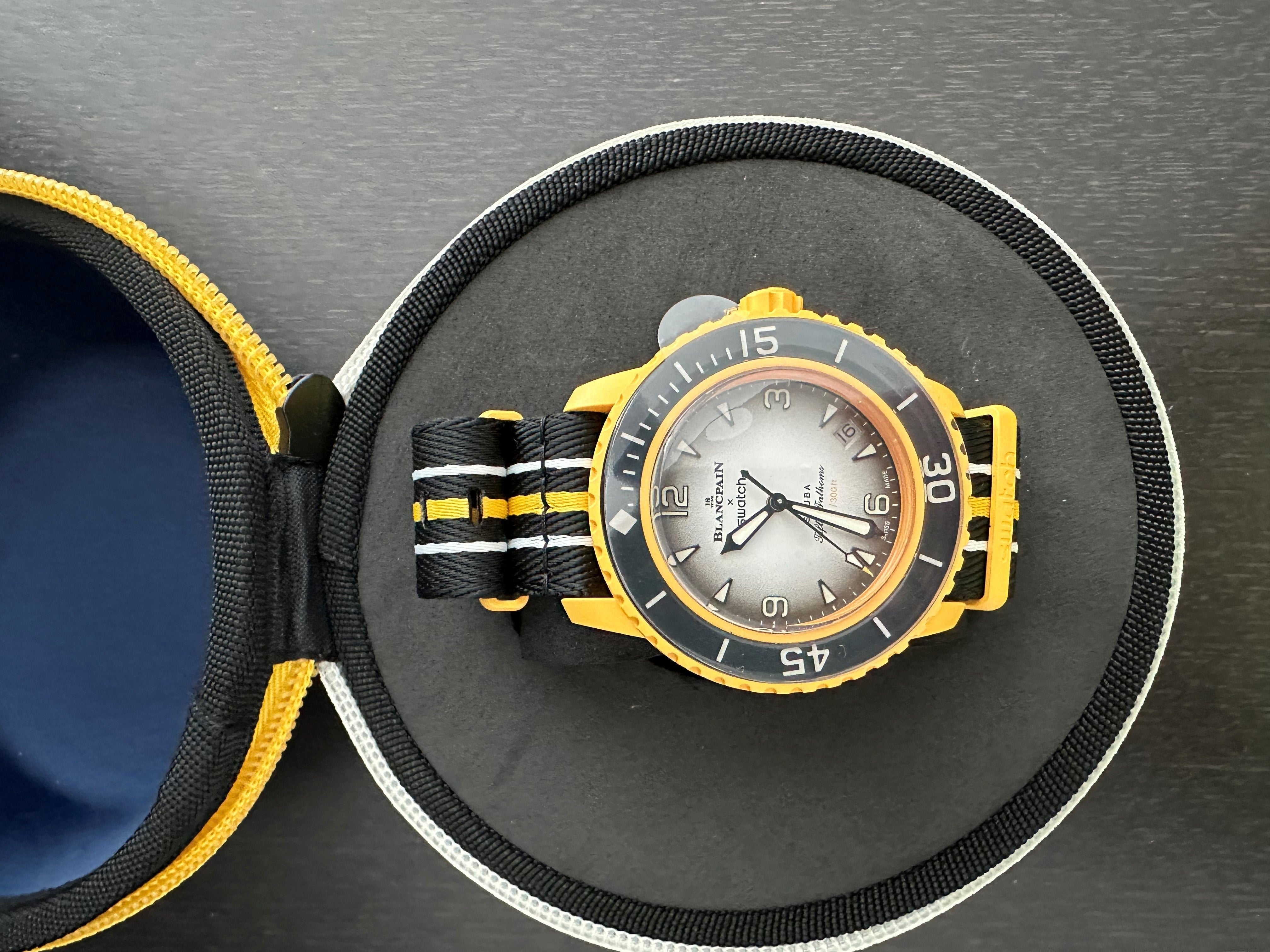 Swatch Blancpain Scuba Fifty Fathoms Pacific Ocean Yellow 42 SO35P100