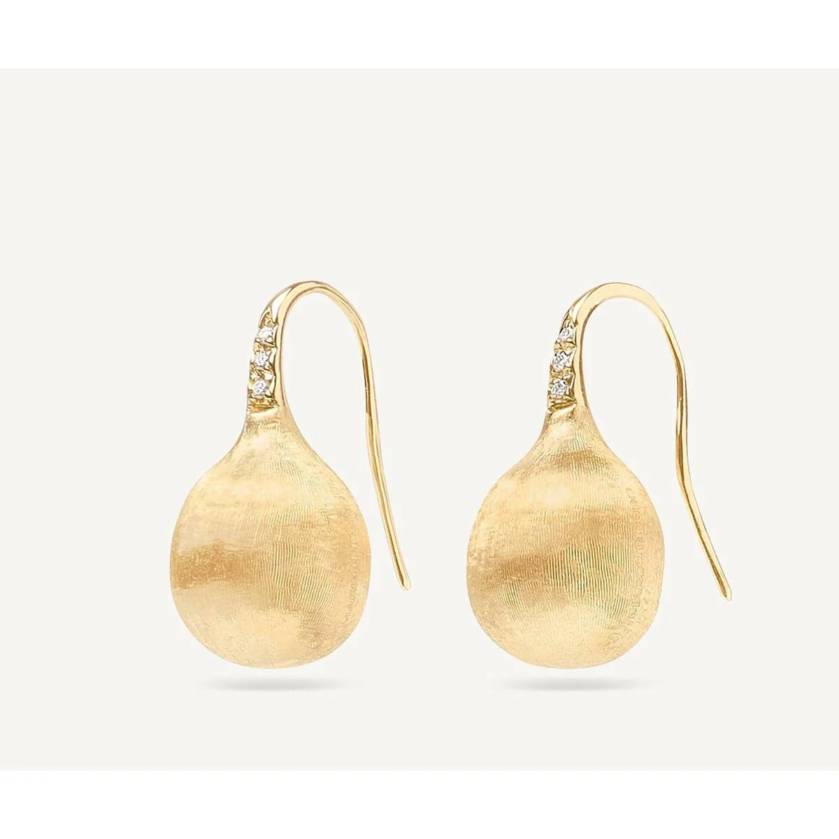 Marco Bicego Africa 18K Y/Gold Medium Drop Earrings w/ Dia OB1632 A B Y 02
