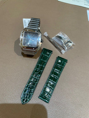 Cartier Santos Green | Green Dial Cartier Santos Watch | Harley's Time