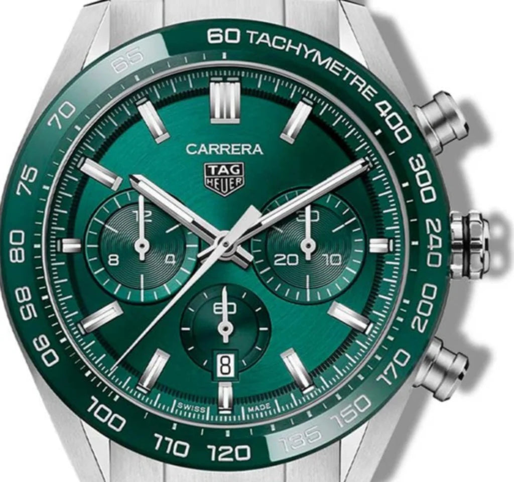 TAG Heuer Carrera Chronograph Automatic Green dial 44 CBN2A1N.BA0643