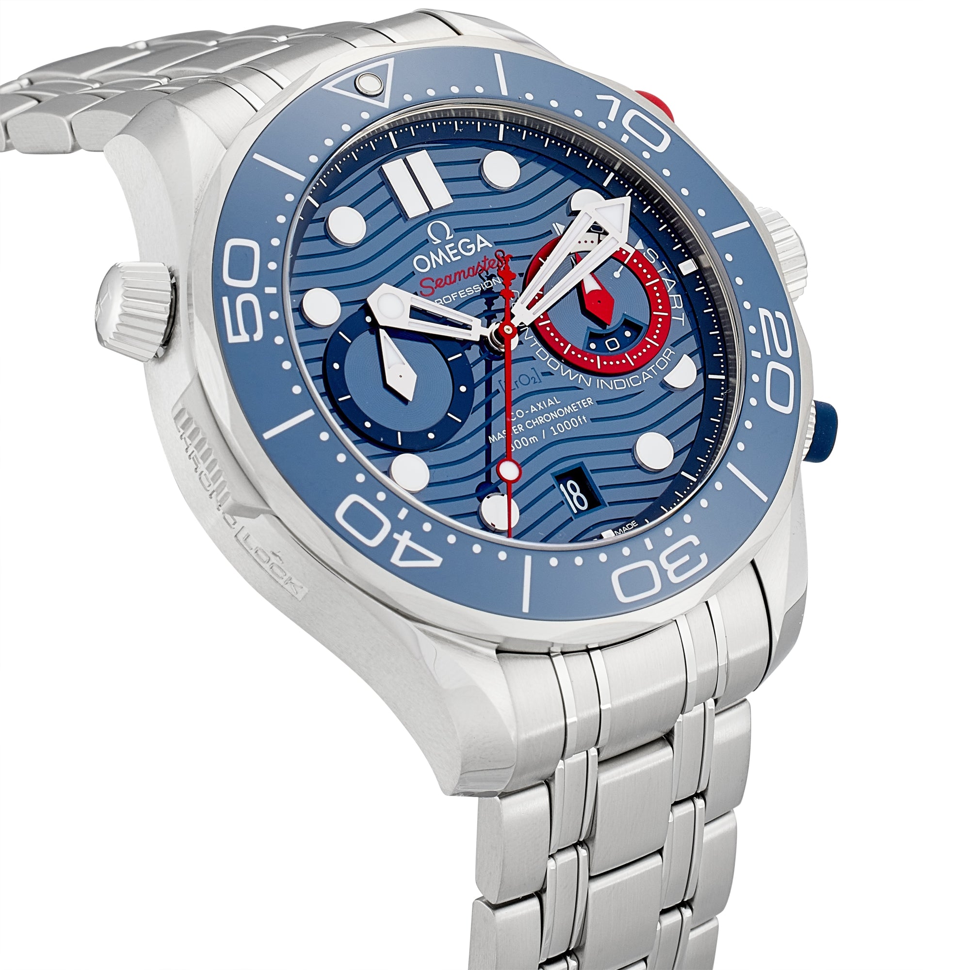 Omega Seamaster Diver Blue 300m America's Cup 44mm 210.30.44.51.03.002