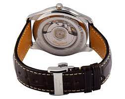 Longines Master Collection Reloj automático para hombre con esfera plateada y correa marrón 42 L2.893.4.78.3