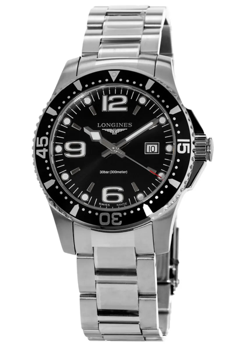 Longines Hydroconquest Black dial 39mm L3.730.4.56.6