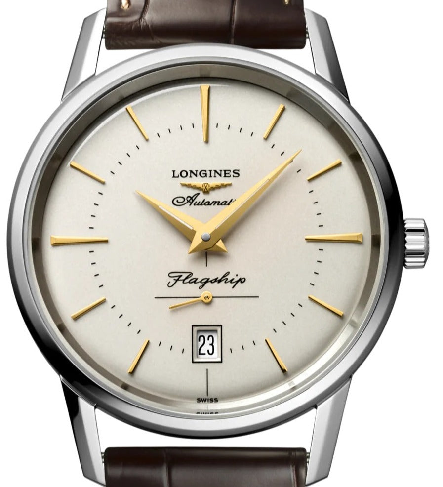 Longines Flagship Heritage Moonphase Silver dial 38.5mm L4.815.4.78.2