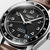 Longines Spirit Zulu Time Black dial 39mm ceramic bezel L3.802.4.53.2 Leather strap