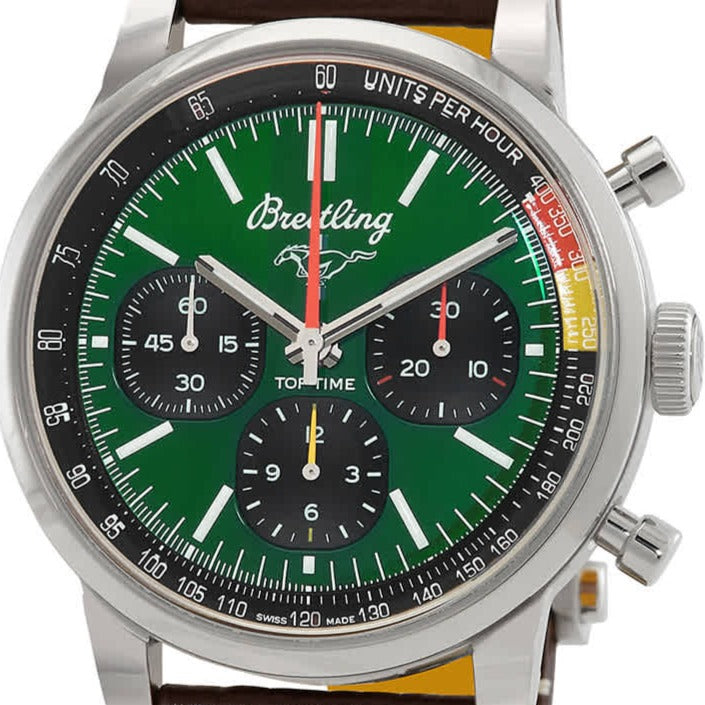 Breitling Top Time B01 Ford Mustang Green dial 41 AB01762A1L1X1