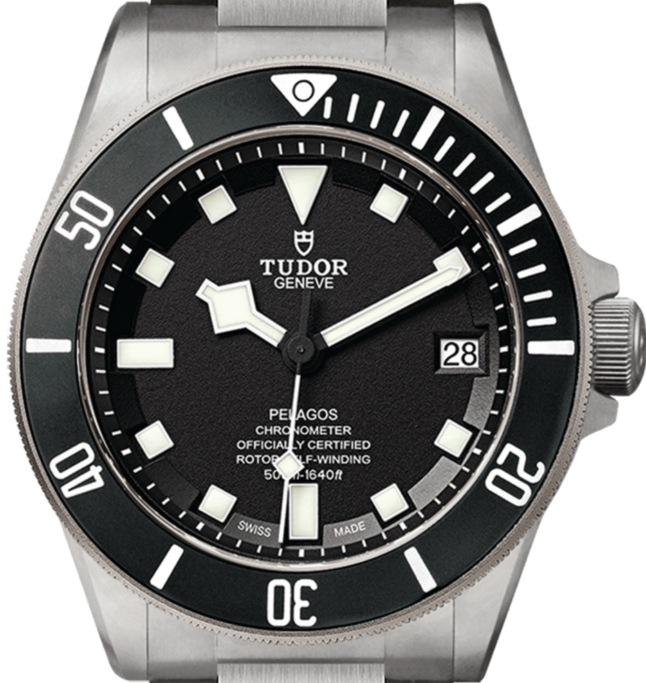 Tudor Pelagos Reloj para hombre con esfera negra de acero/titanio negro 42 M25600TN-0001