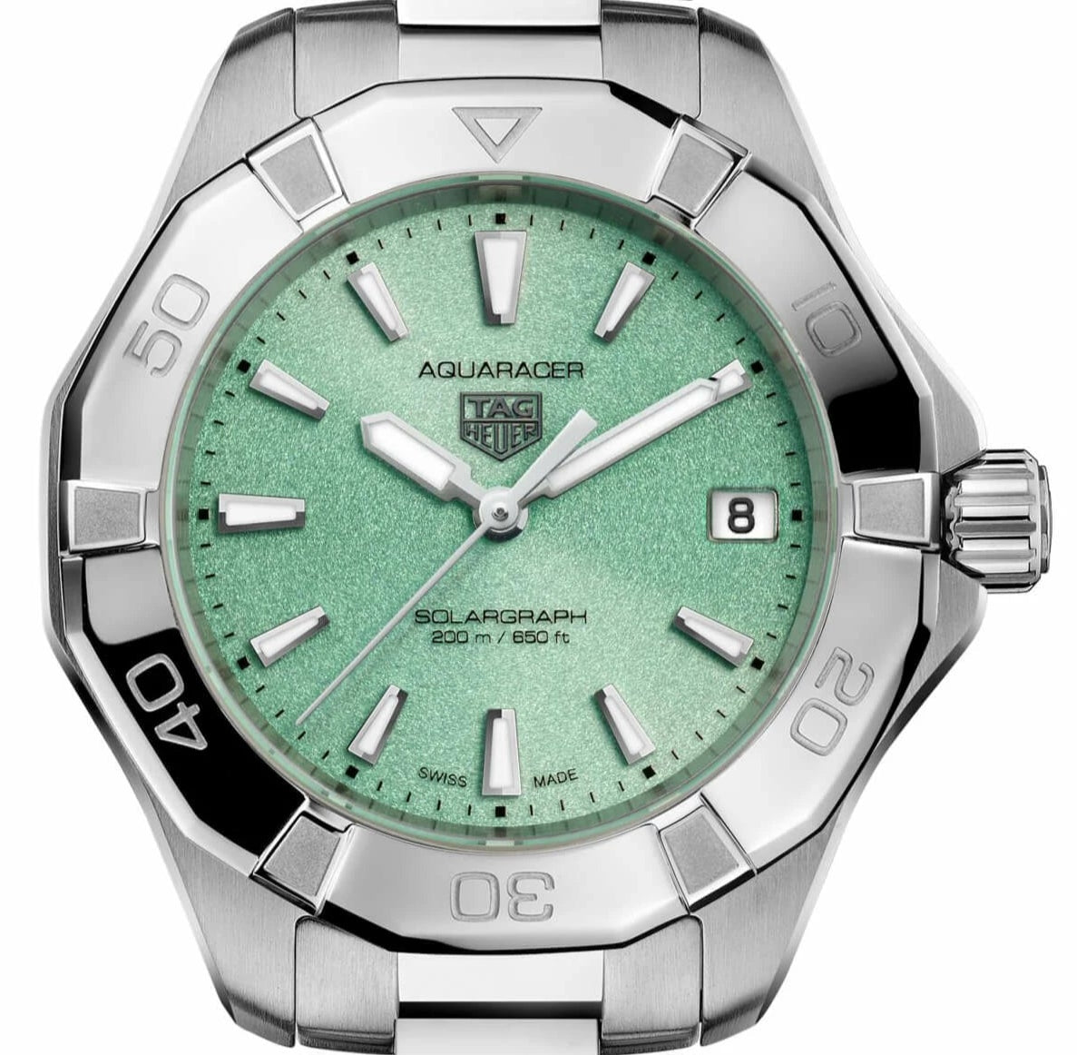 TAG Heuer Aquaracer Professional 200 Solargraph Mint dial 34mm WBP1315.BA0005