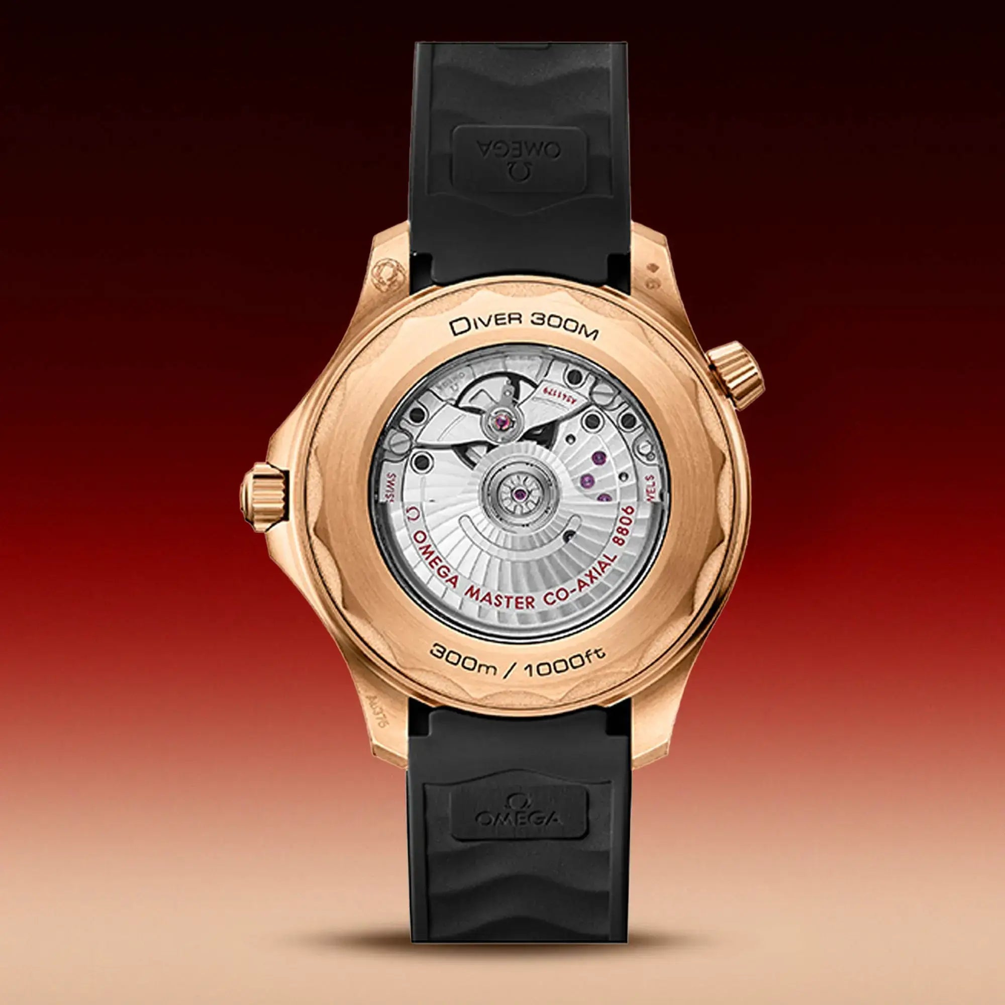 Omega Seamaster Diver Bronze Gold 300M Black Dial 42mm Rubber strap  210.92.42.20.01.003